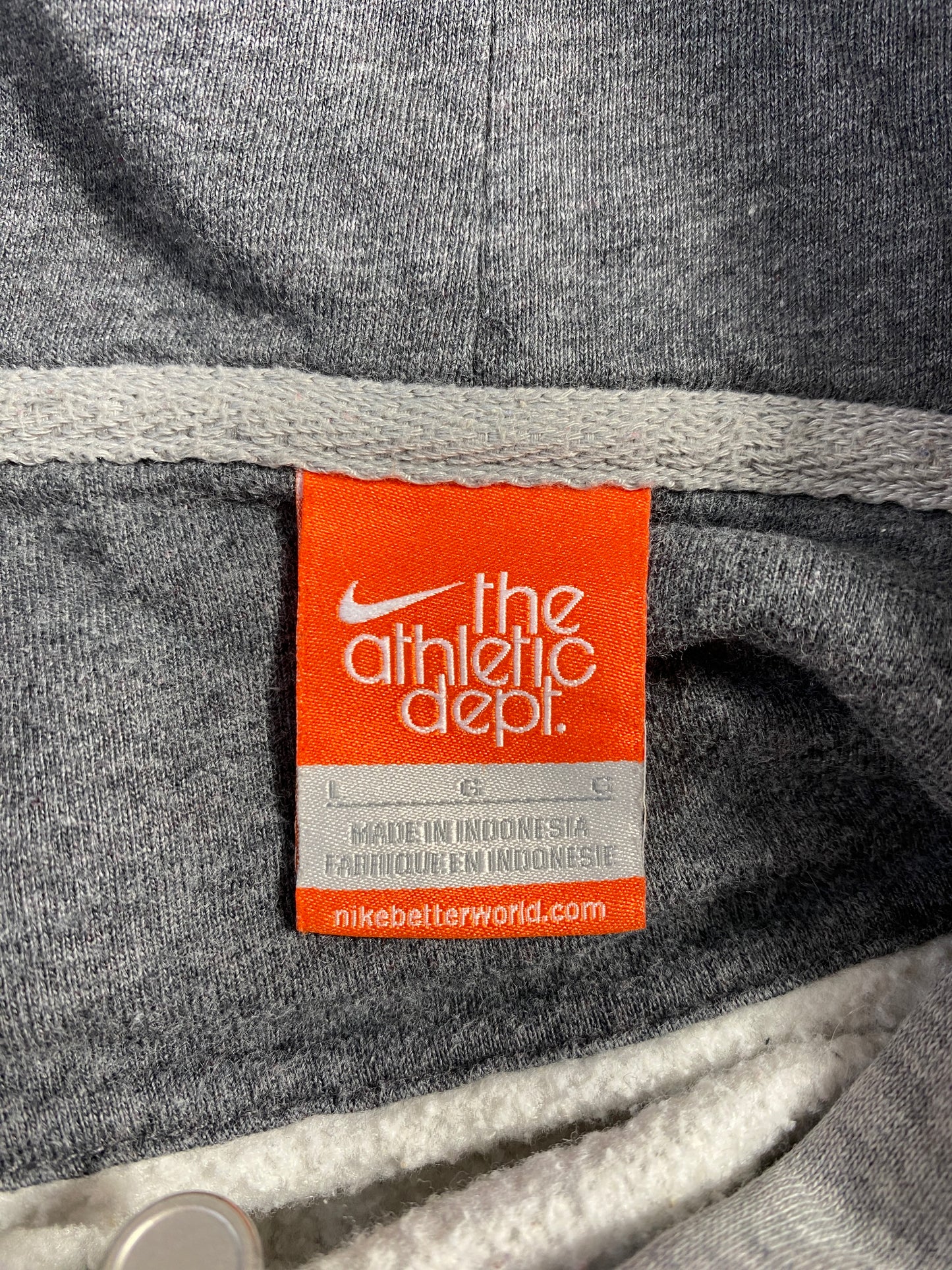 Vintage NIKE MINI SWOOSH Size L Zip-up Sweat-Shirt / F8859S