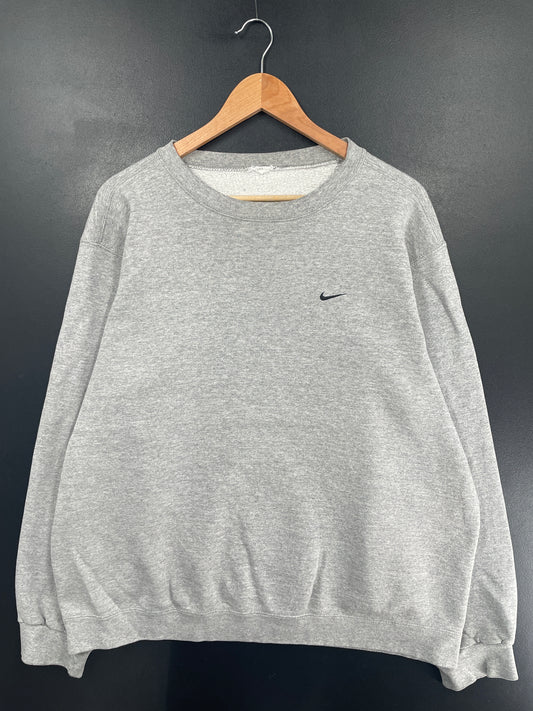90's NIKE MINI SWOOSH Size No Tag (Approx.XL) Vintage Sweat-Shirt / G6256S