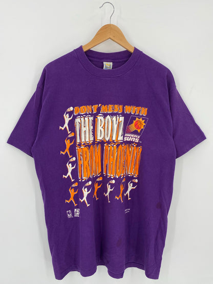 90's PHOENIX SUNS Size XL Vintage NBA T-Shirt / F2333T