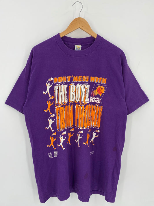 90's PHOENIX SUNS Size XL Vintage NBA T-Shirt / F2333T