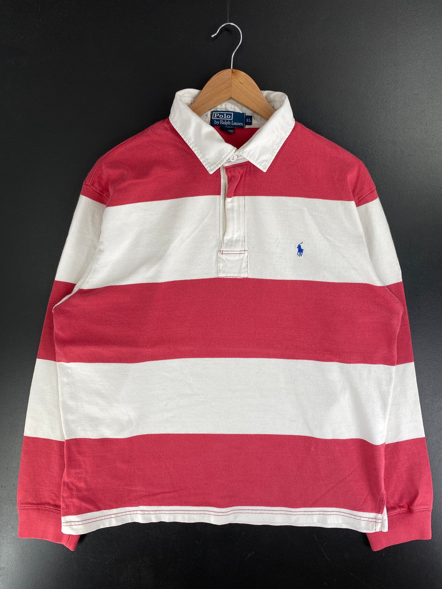 90's POLO RALPH LAUREN Size XL Vintage Rugby-Shirt / F8101R