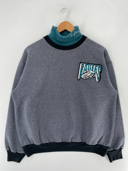90's EAGLES Made in USA Size M Vintage NFL Sweat-Shirt/ F6221S