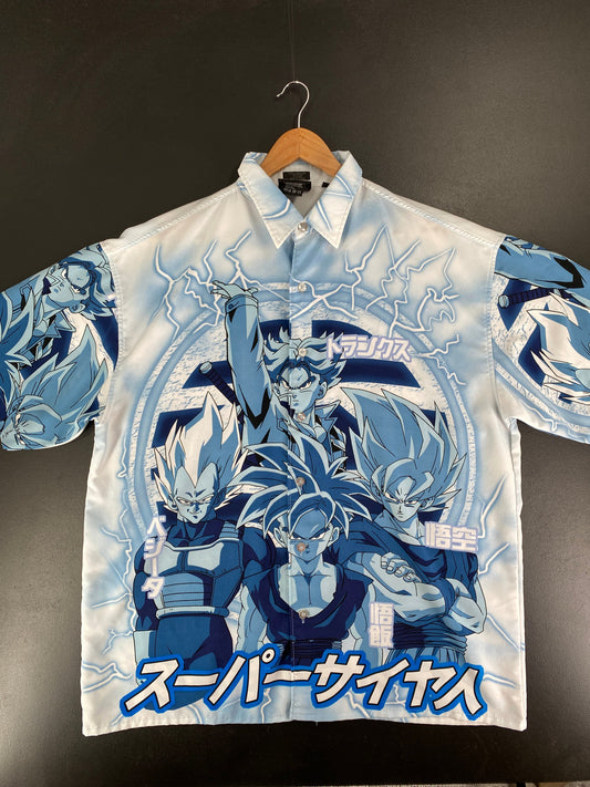 2002 DRAGON BALL Z Size XL Vintage Button down Shirt / F9888B