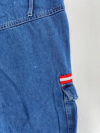 Vintage DISNEY MICKEY Size M Denim Overall Shorts / G3207P
