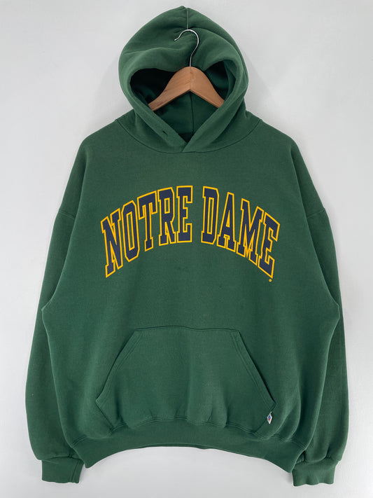 Vintage RUSSELL x NOTRE DAME Size XL College Hoodie Sweat-shirt / F5406S