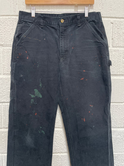 (W34xL31) Vintage CARHARTT Distressed Style Duck Pants / A1164P