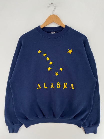 90's ALASKA Made in USA Size XL Vintage Sweat-Shirt / G4592S