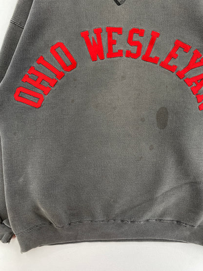90's OHIO WESLEYAN Made in USA Size L Vintage College Sweat-Shirt / F9214S