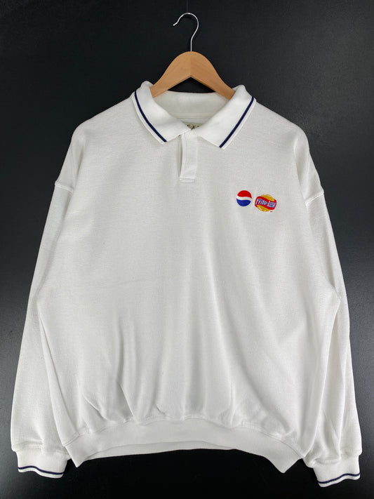 Vintage FRITO-LAY x PEPSI Size XL Vintage Long sleeve Polo-Shirt / F3459S