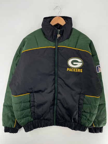 .90's PRO PLAYER  x GREEN BAY PACKERS Size M Vintage NFL Padded Jacket / F8801N