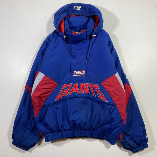 (M) 90's STARTER X GIANTS Vintage NFL Padded Nylon Jacket / A0788N