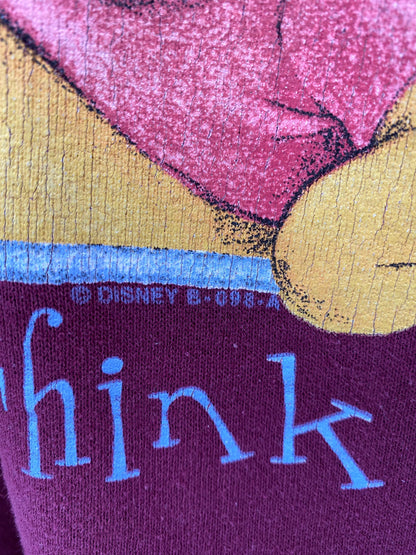 00' DISNEY WINNIE THE POOH Size No tag(Approx.XL) Vintage Sweat-shirt / G555S