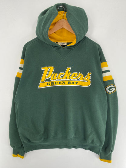 90’s GREEN BAY PACKERS Size M NFL Hoodie Sweat-Shirt / F5547S