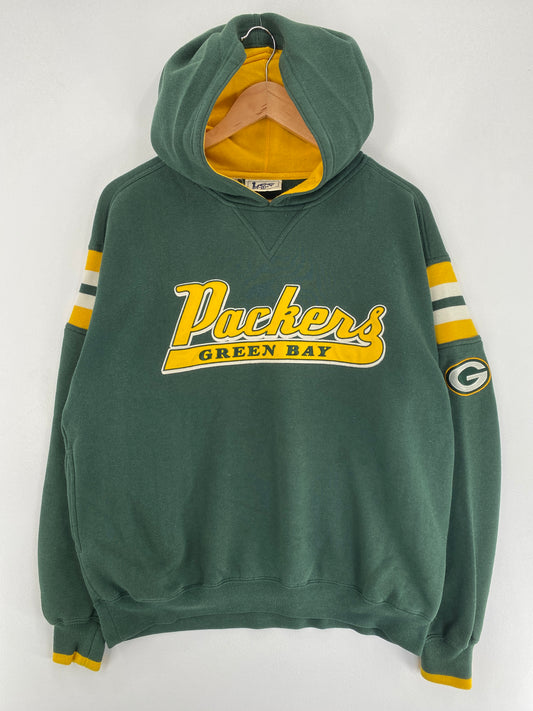 90’s GREEN BAY PACKERS Size M NFL Hoodie Sweat-Shirt / F5547S
