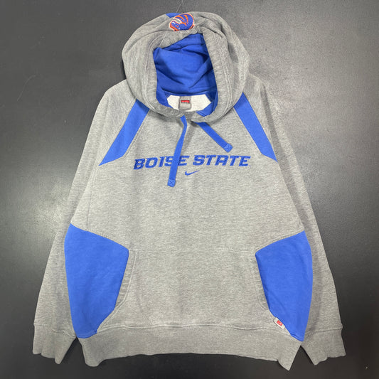 (L) 00’ NIKE BOISE STATE Vintage Collage Hoodie Sweatshirt / A1533S