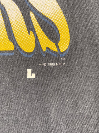 1995 PITTSBURGH STEELERS Size L Vintage NFL T-Shirt / F3276T