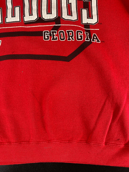 90's GEORGIA BULLDOGS Made in USA Size L Vintage College Sweat-shirt / F4080S