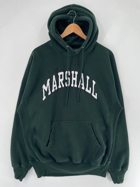 Vintage MARSHALL Size L College Hoodie Sweat-Shirt / F4254S