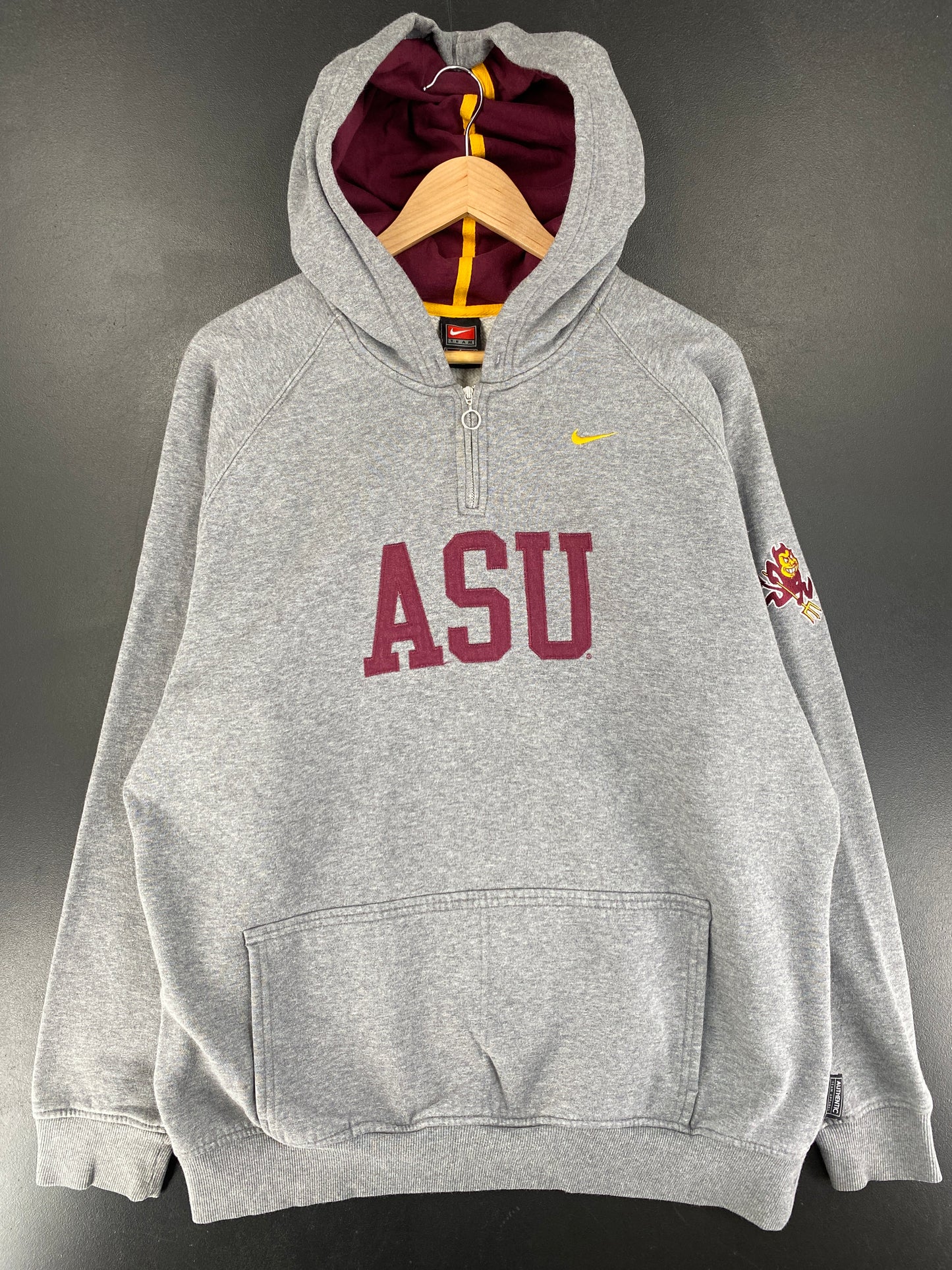 00' NIKE X ARIZONA STATE SUN DEVILS Size L Vintage College Hoodie Sweat Shirt / G4387S