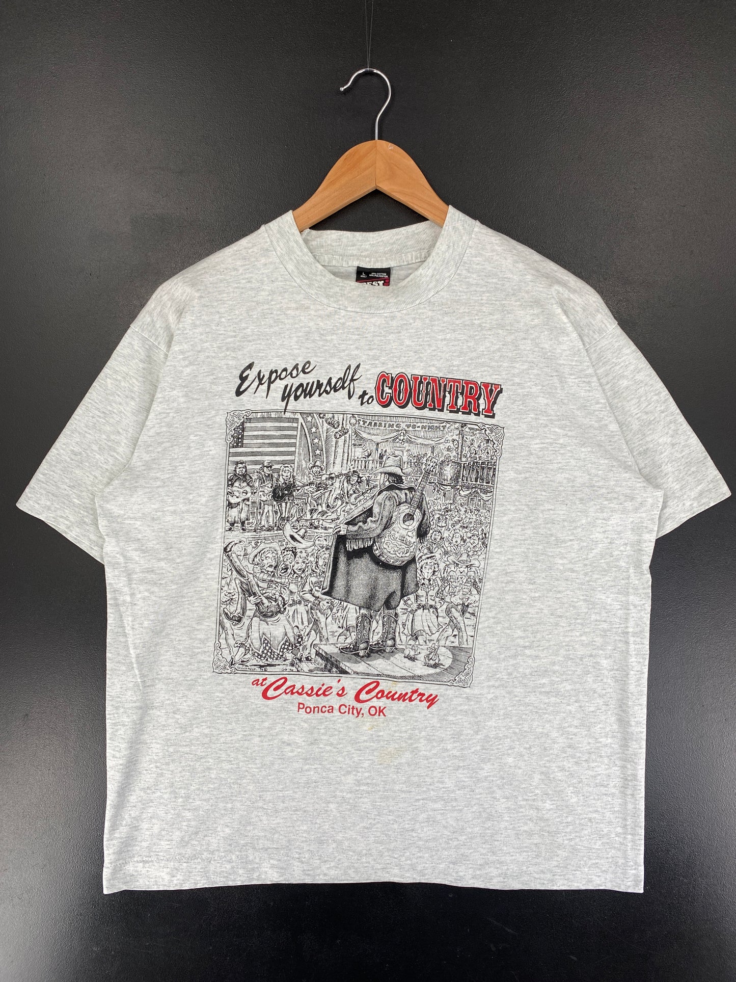 .90's CASSIE'S COUNTRY Made in USA Size L Vintage Music T-Shirt / F9366T