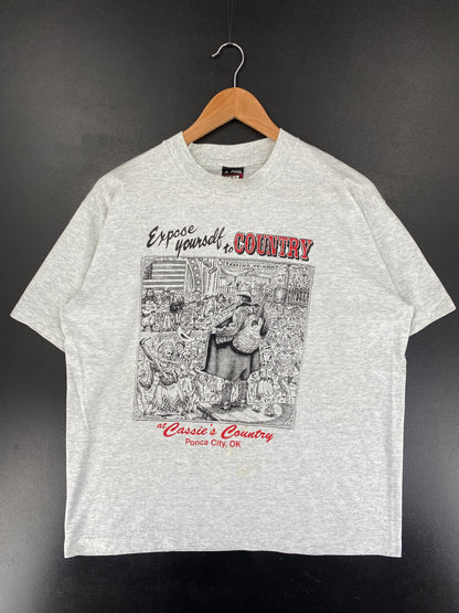 .90's CASSIE'S COUNTRY Made in USA Size L Vintage Music T-Shirt / F9366T
