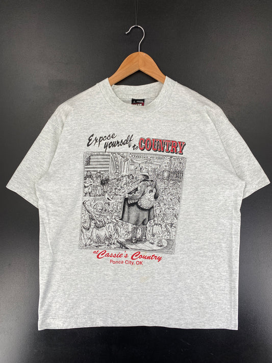 .90's CASSIE'S COUNTRY Made in USA Size L Vintage Music T-Shirt / F9366T