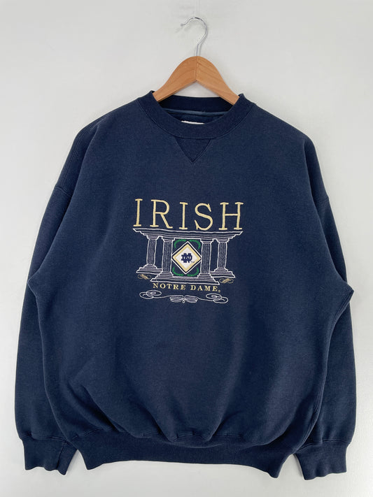 Vintage IRISH NOTRE DAME Size XL College Sweat-shirt / F7293S