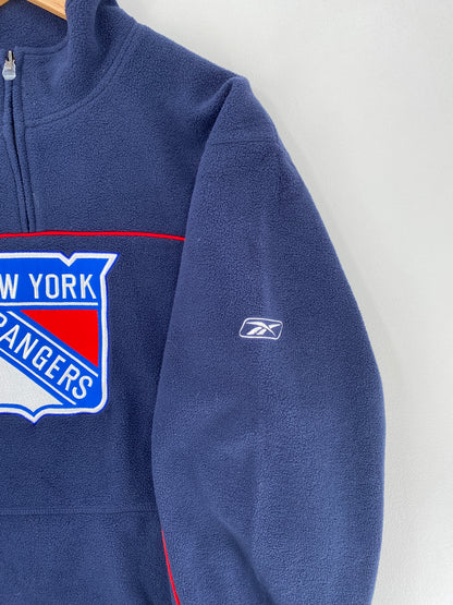 Vintage NEW YORK RANGERS Size XL NHL Half-zip Fleece / F3861S
