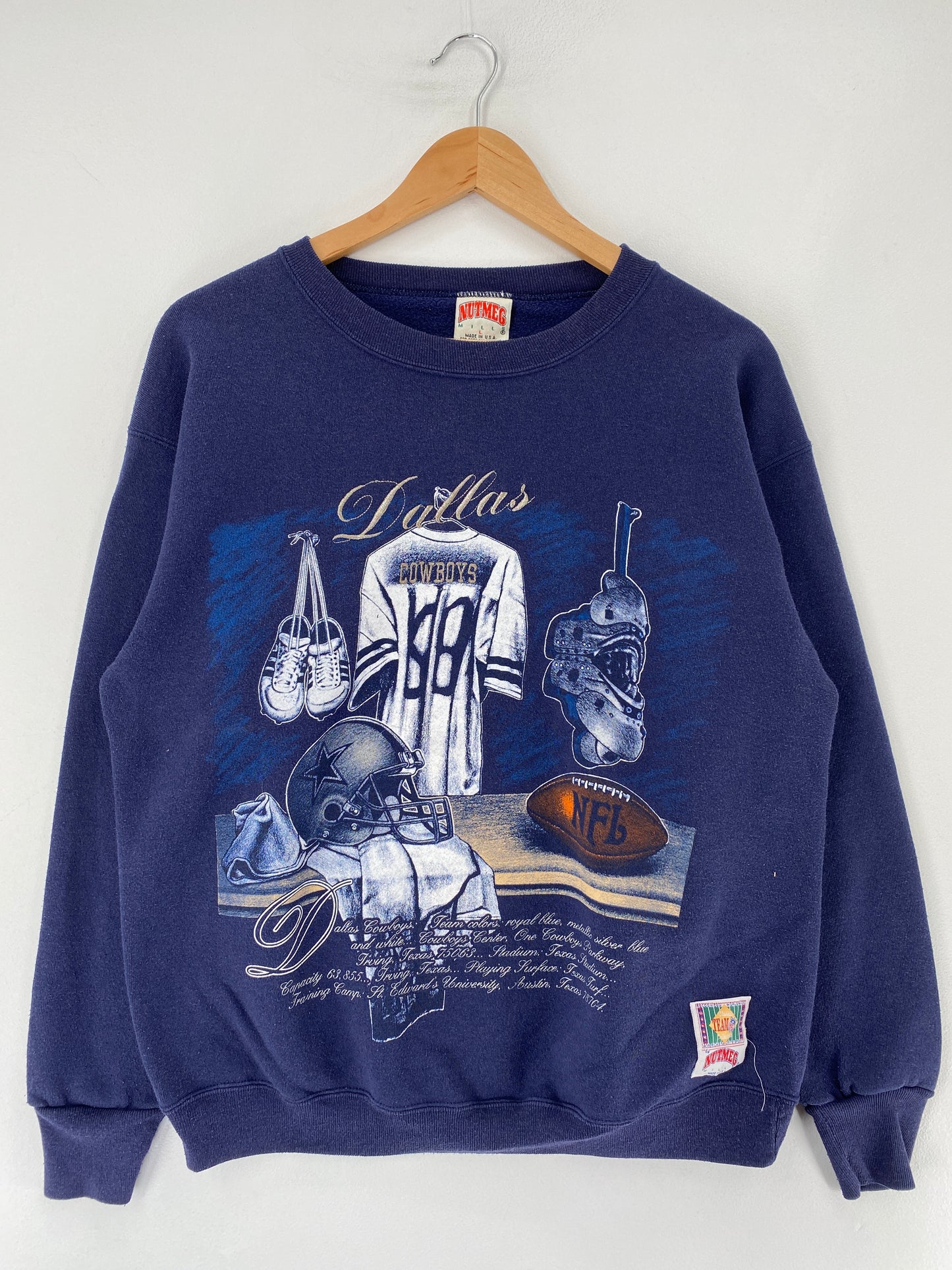 90's DALLAS COWBOYS Made in USA Size L Vintage NFL Sweat-Shirt / F1207S