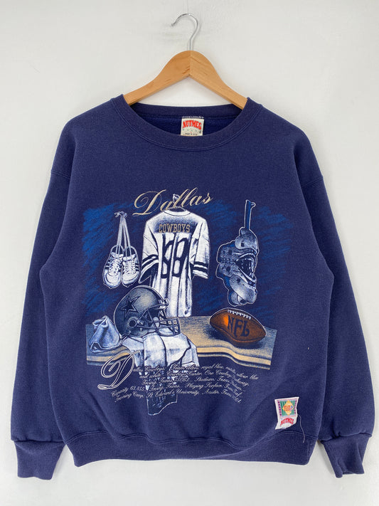 90's DALLAS COWBOYS Made in USA Size L Vintage NFL Sweat-Shirt / F1207S