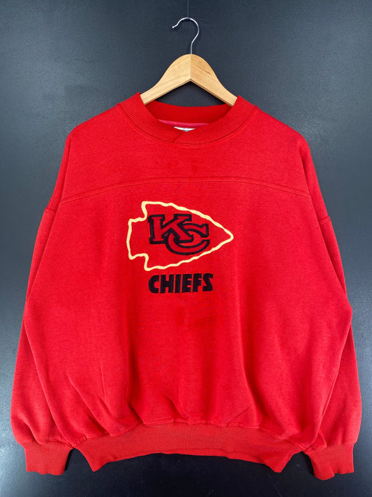 90's KANSAS CITY CHIEFS Made in USA Size XL Vintage NFL Sweat-Shirt / F6958S