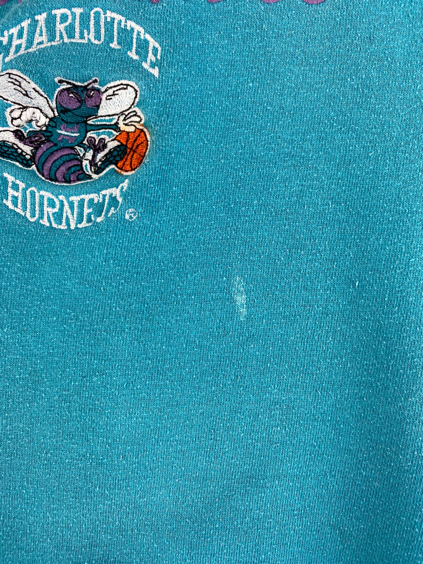 90’s CHARLOTTE HORNETS Size XL College Sweat-shirt / F4081S