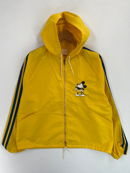 70's DISNEY MICKEY Size L Vintage Zip-up Cotton Jacket / G4206J