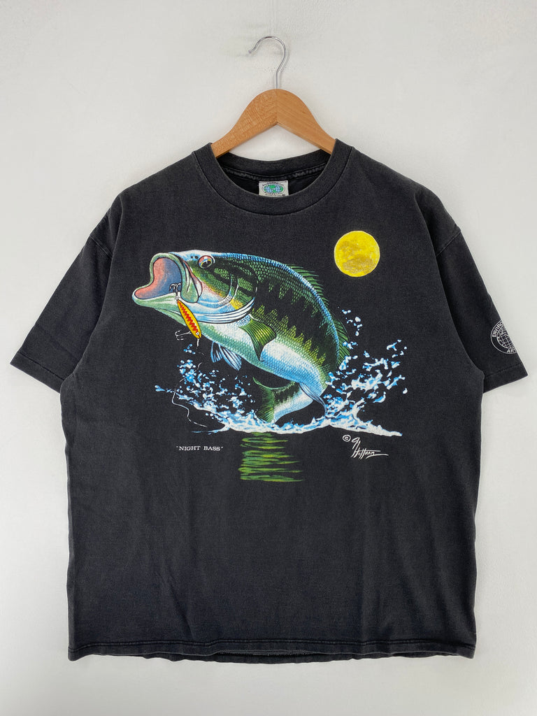 90's NIGHT BASS Made in USA Size XL Vintage T-Shirt / F9996T – FISHTALE  VINTAGE