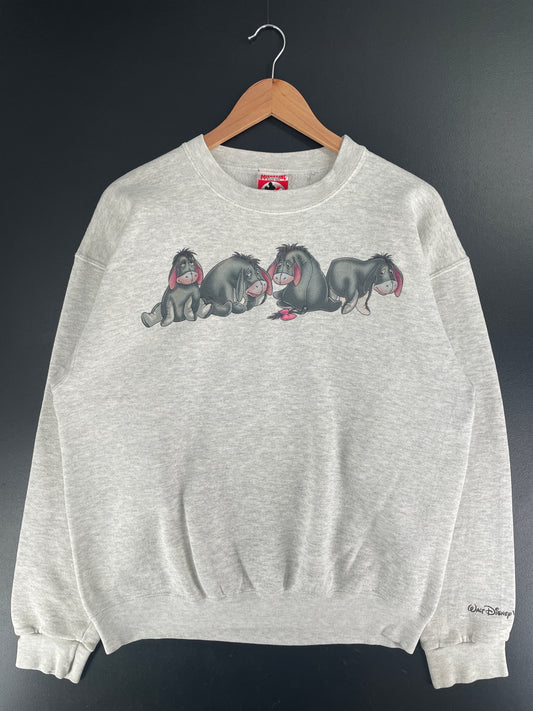90's DISNEY WINNIE THE POOH EEYORE Made in USA Size L Vintage Sweat-shirt / F7386S