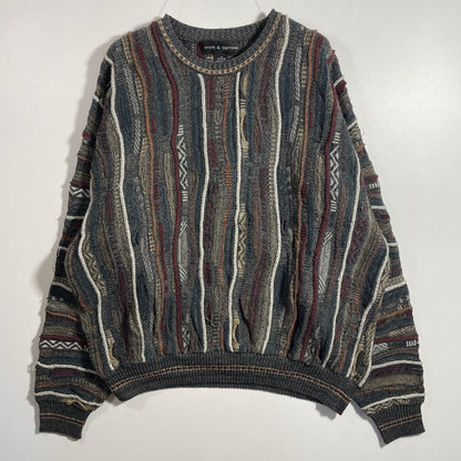(XL) Vintage 3D COOGI-Style Knit Sweater / A1141K