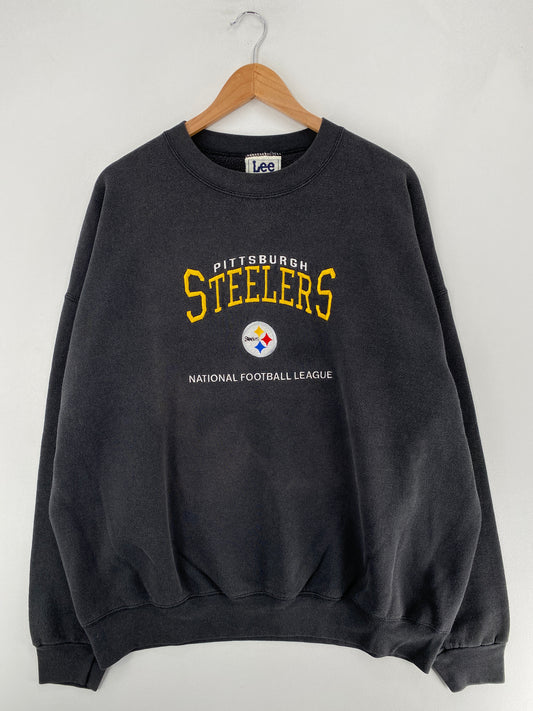 90's PITTSBURGH STEELERS Made in USA Size XXL Vintage NFL Sweat-shirt / F6178S