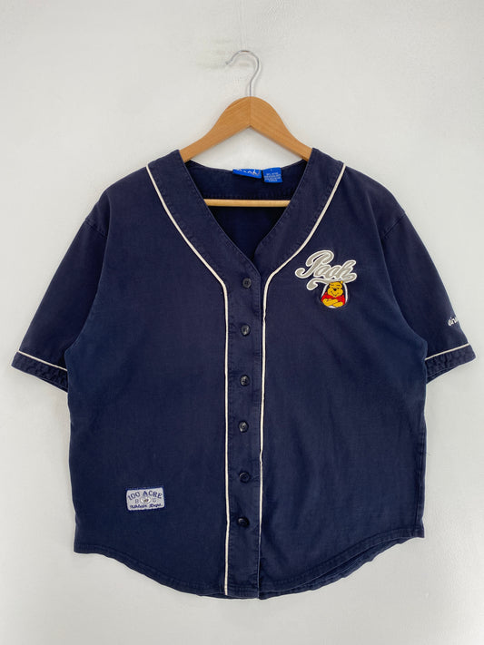 Vintage DISNEY POOH Size L Bowling Button Down Shirt / G1916T