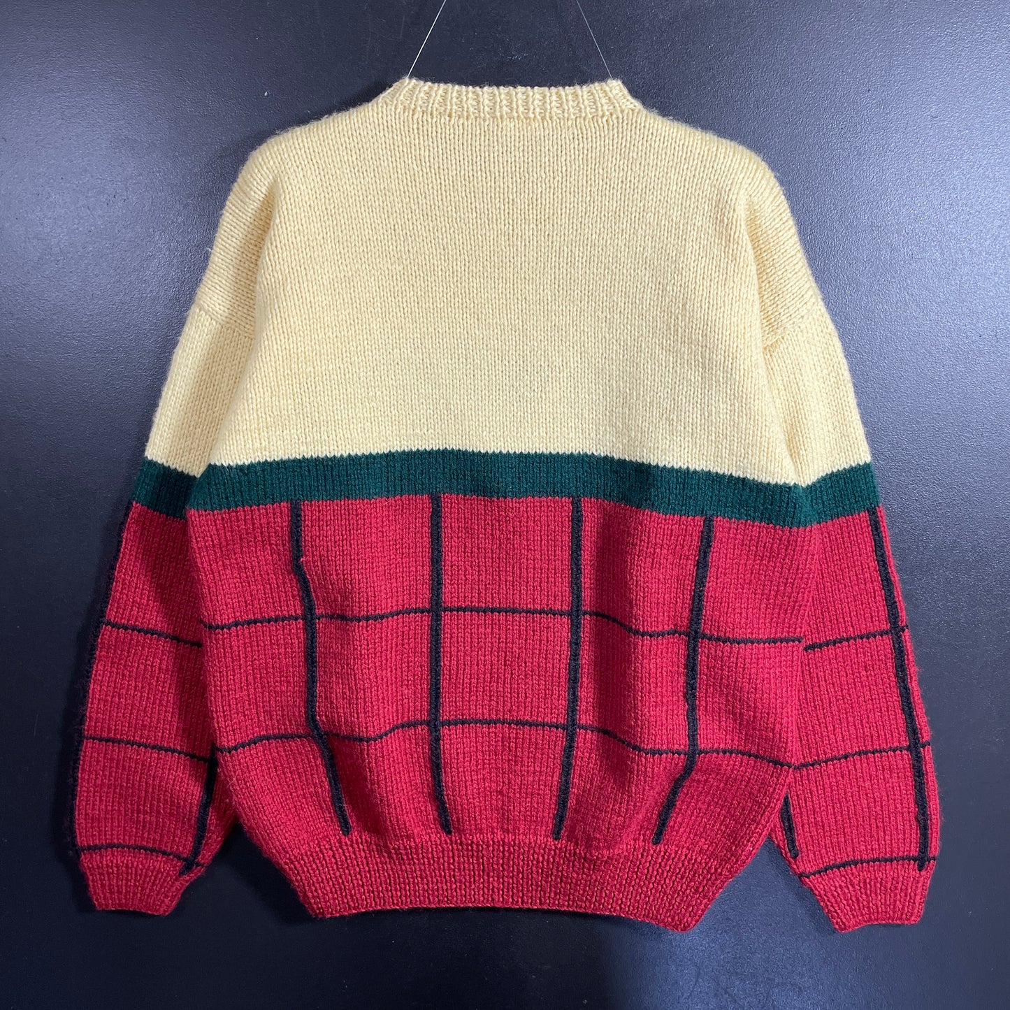 (S) Vintage CAT Hand Knit Wool Sweater / A1195K