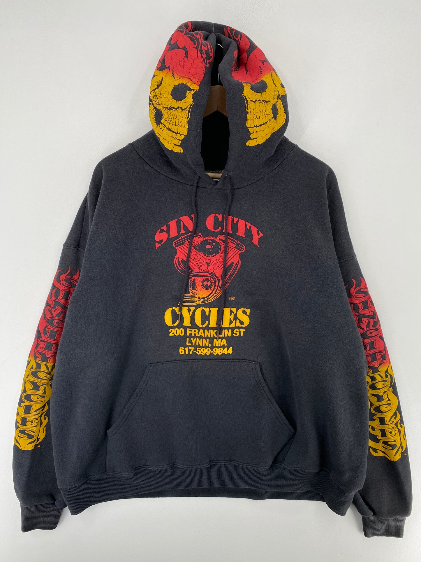 90's SIN CITY CYCLES Made in USA Size XXL Vintage Sweat-shirt / G1068S