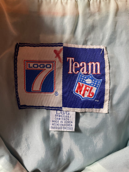 Vintage MIAMI DOLPHINS Size L NFL Nylon Zip-up Jacket / F5369N