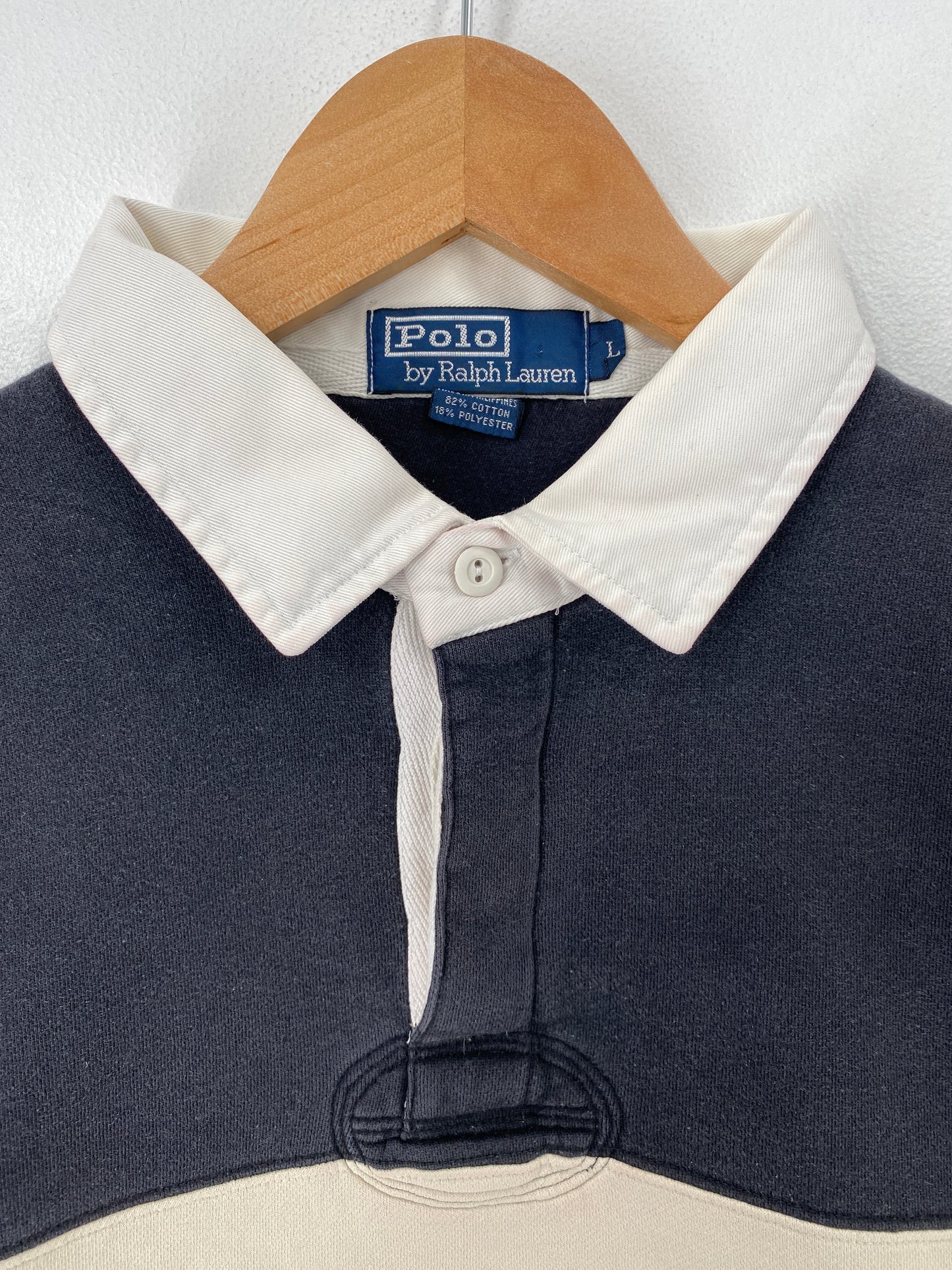 90's RALPH LAUREN Size L Vintage Sweat Rugby-Shirt / F8475R