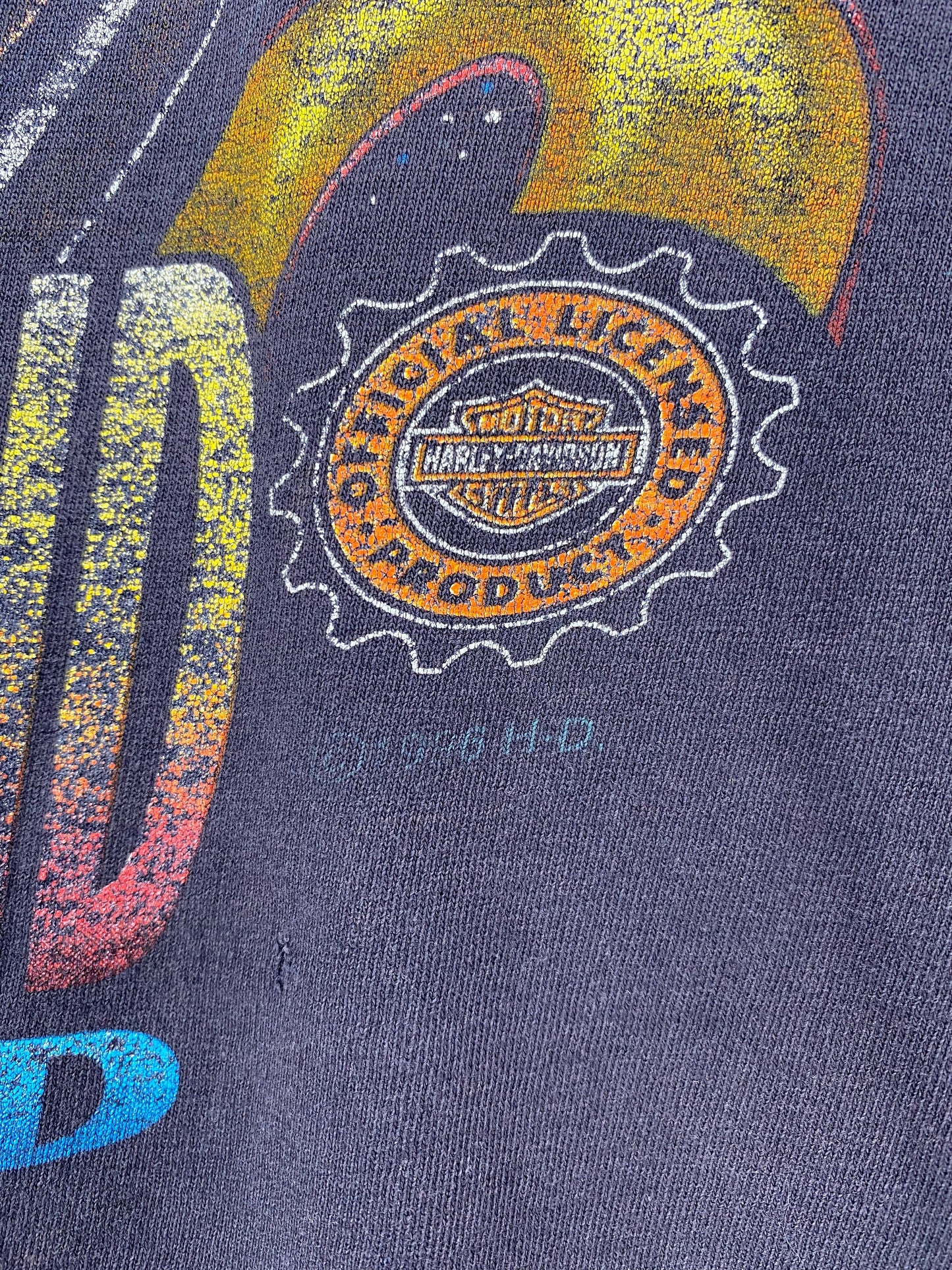 1996 HARLEY DAVIDSON Made in USA Size L Vintage T-Shirts / E9391T