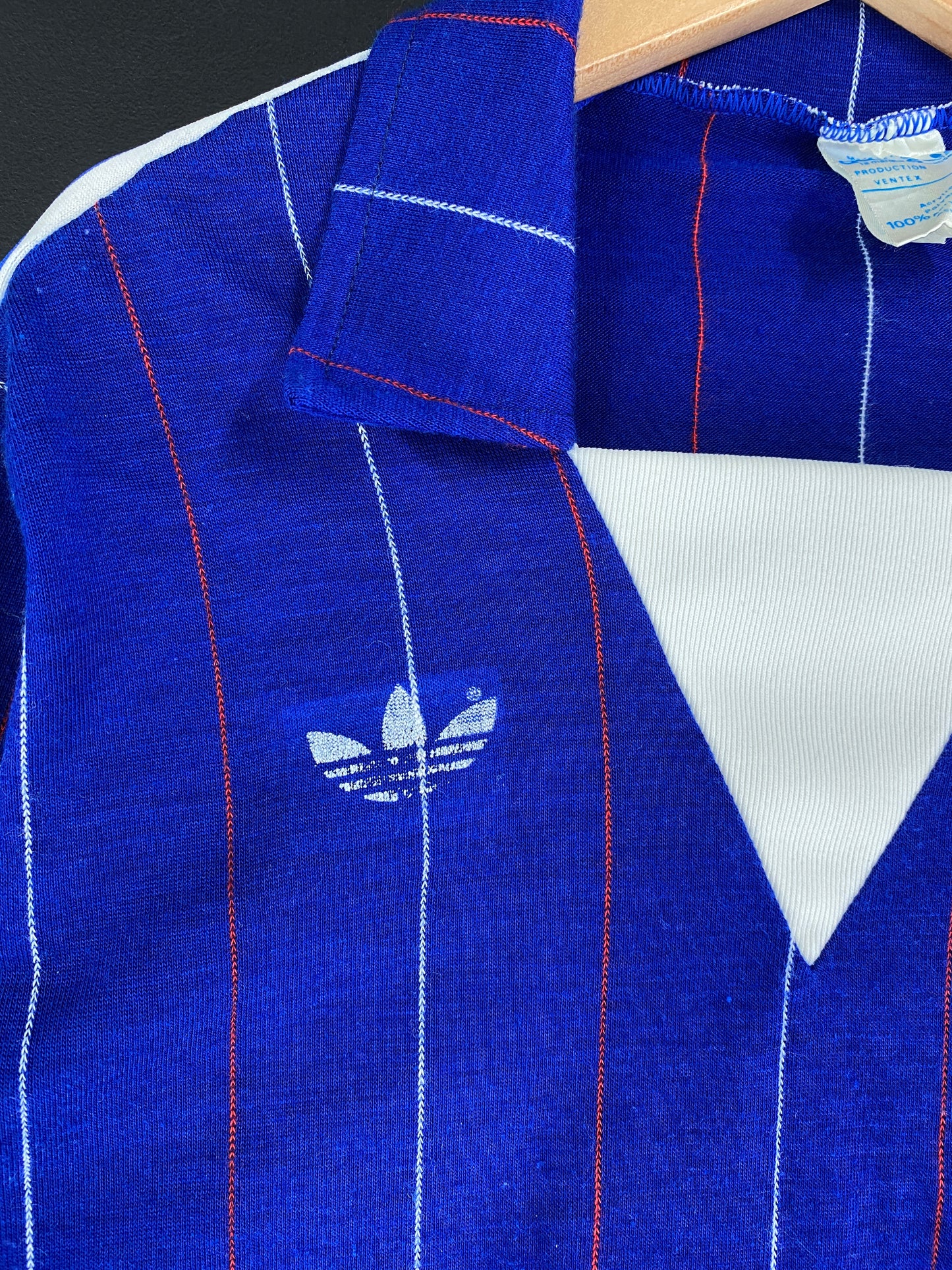 80's ADIDAS FRANCE Size Approx. XS Vintage Soccer Game Shirt / G3808T