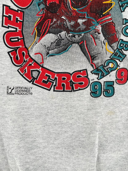 90's NEBRASKA HUSKERS Made in USA Size XXL Vintage College Sweat-shirt / F7448S
