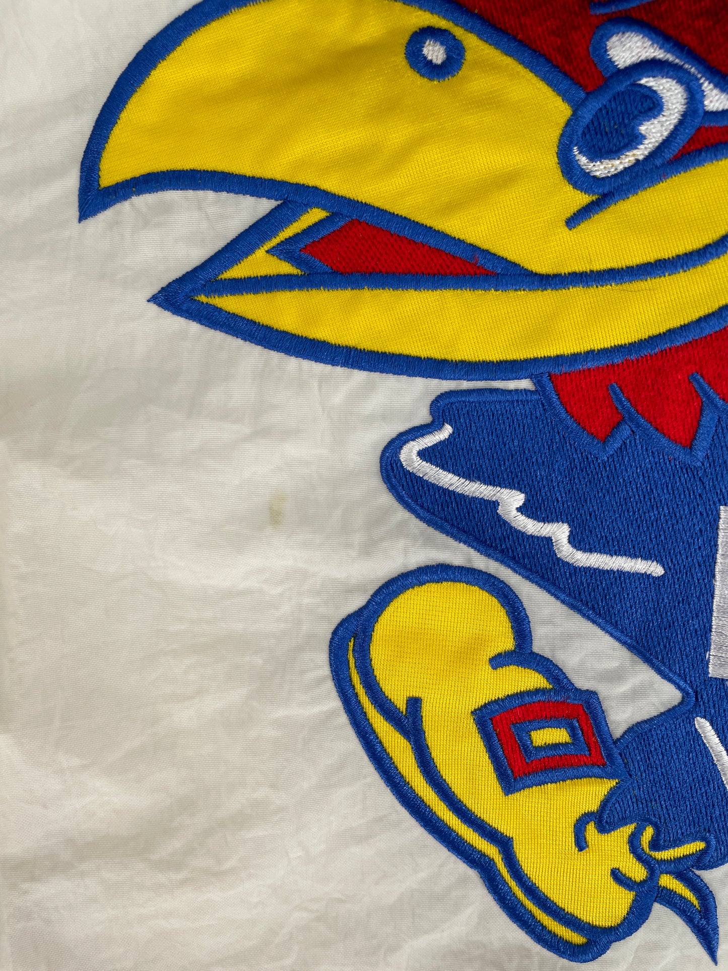 90’s UNIVERSITY OF KANSAS Size XL College Padded Nylon Jacket / F3463N