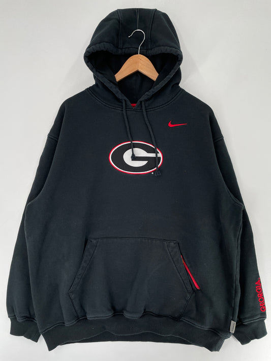 00' NIKE x GEOGIA BULLDOGS Size XL Vintage College Hoodie Sweat-Shirt / F5357S