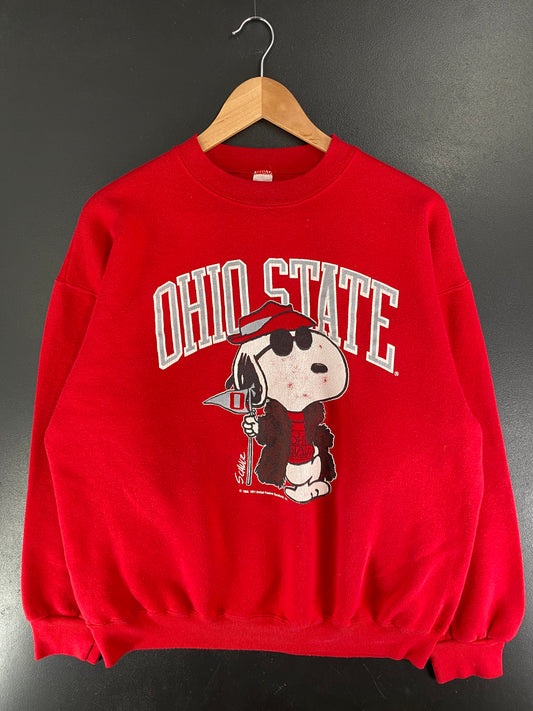 80's OHIO STATE X SNOOPY Made in USA Size XL Vintage College Sweat-shirt / F6215S
