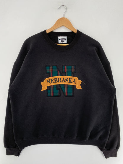 90's NEBRASKA Made in USA Size XL Vintage College Sweat-shirt / G3441S