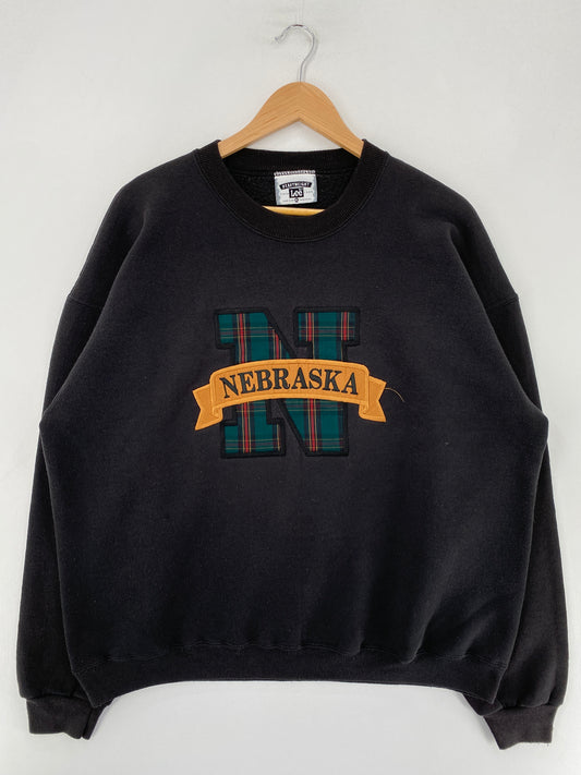 90's NEBRASKA Made in USA Size XL Vintage College Sweat-shirt / G3441S